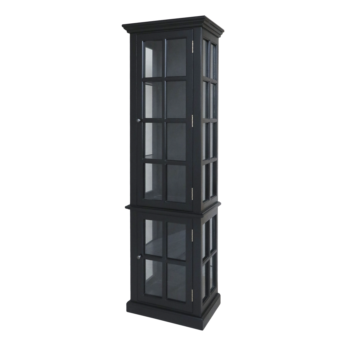 Marseille Display Cabinet w. 2 doors & shelves H196/L60/W40 cm black