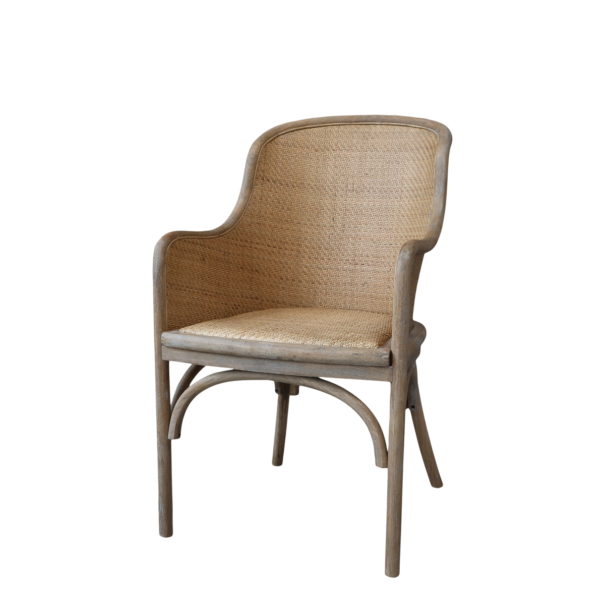 Old French Chair w. wicker seat H91/L56.5/W56 cm nature