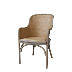 Old French Chair w. wicker seat H91/L56.5/W56 cm nature