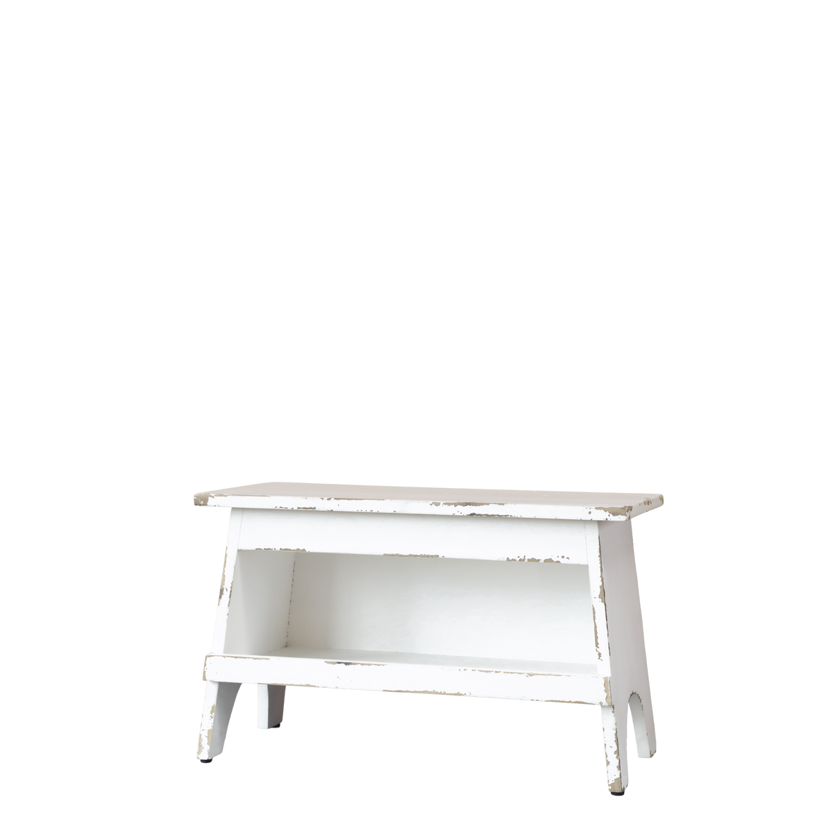 Bench w. shelf H31/L50/W24 cm antique cream