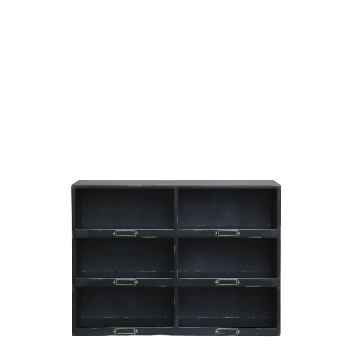 Shelving Unit w. 6 compartments H37/L50/W14.5 cm antique black