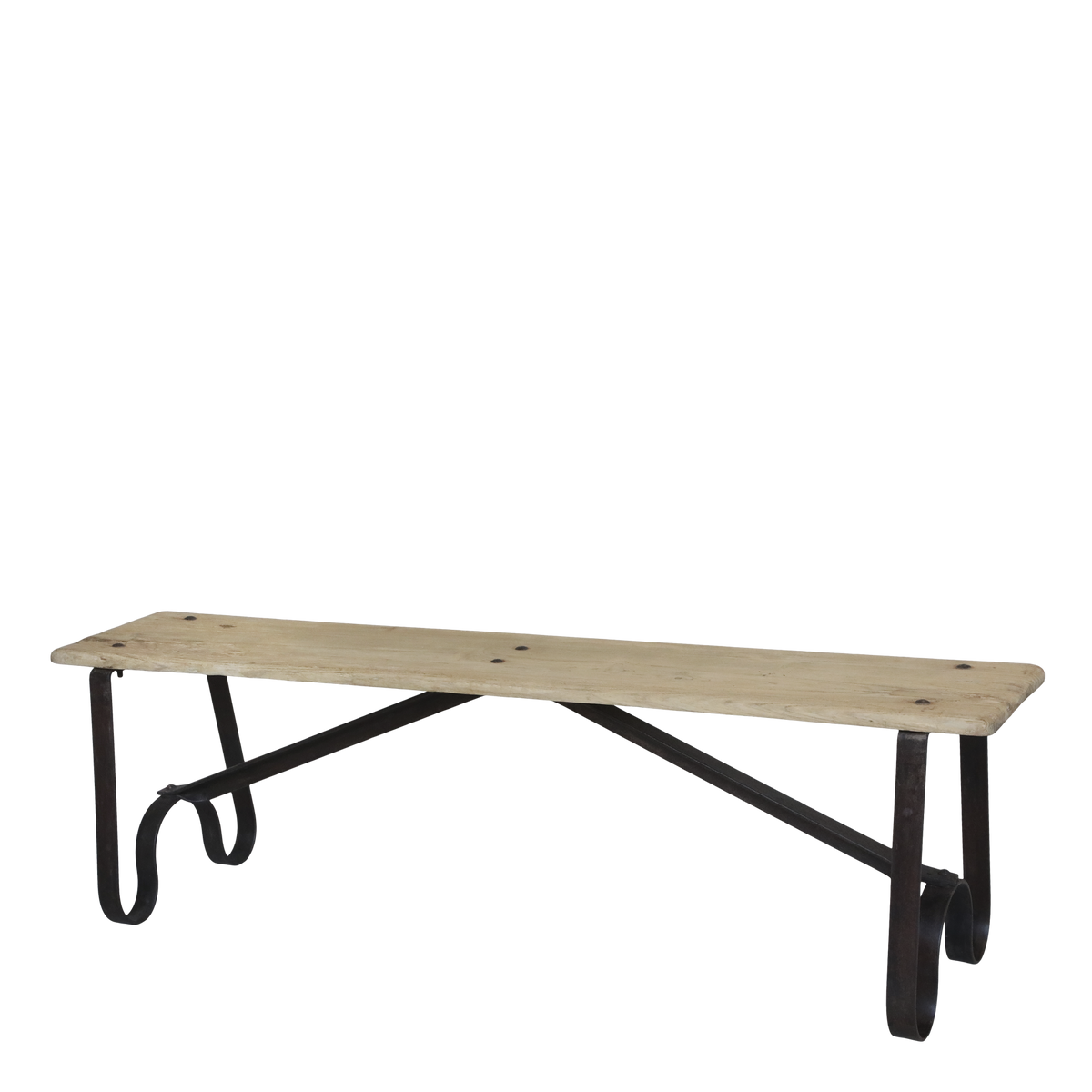 Grimaud Bench w. iron legs H46/L152/W38 cm nature