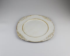 Fad Beige/Brun med ornament,  35cm diam