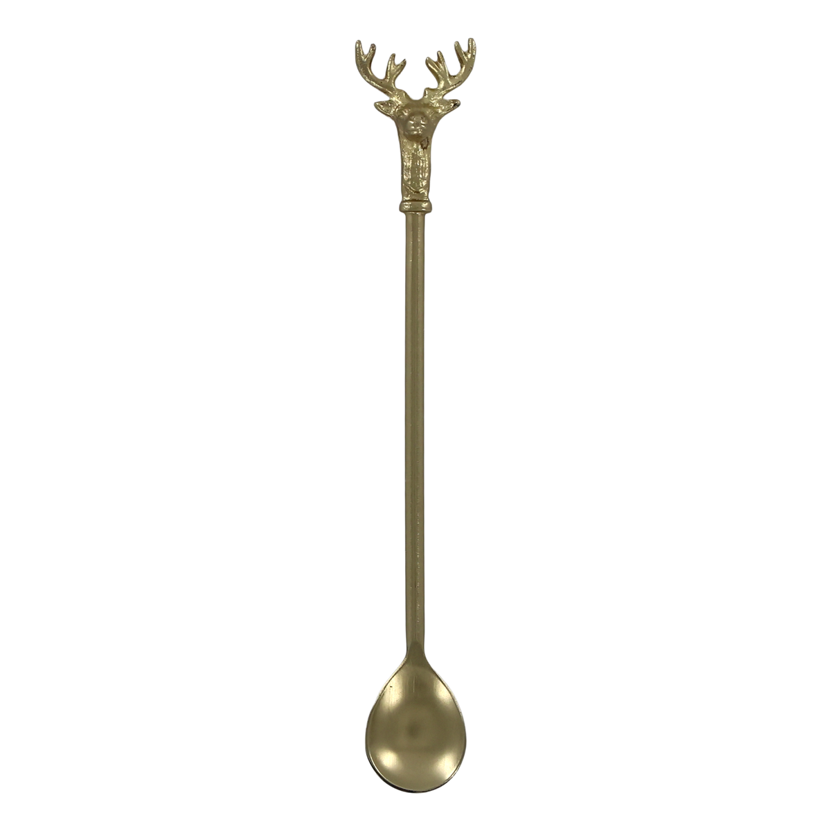 Christmas Spoon w. red deer L19 cm brass