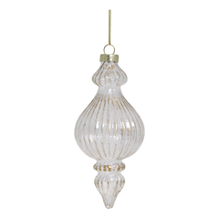 Ornament L15.5/D6 cm clear