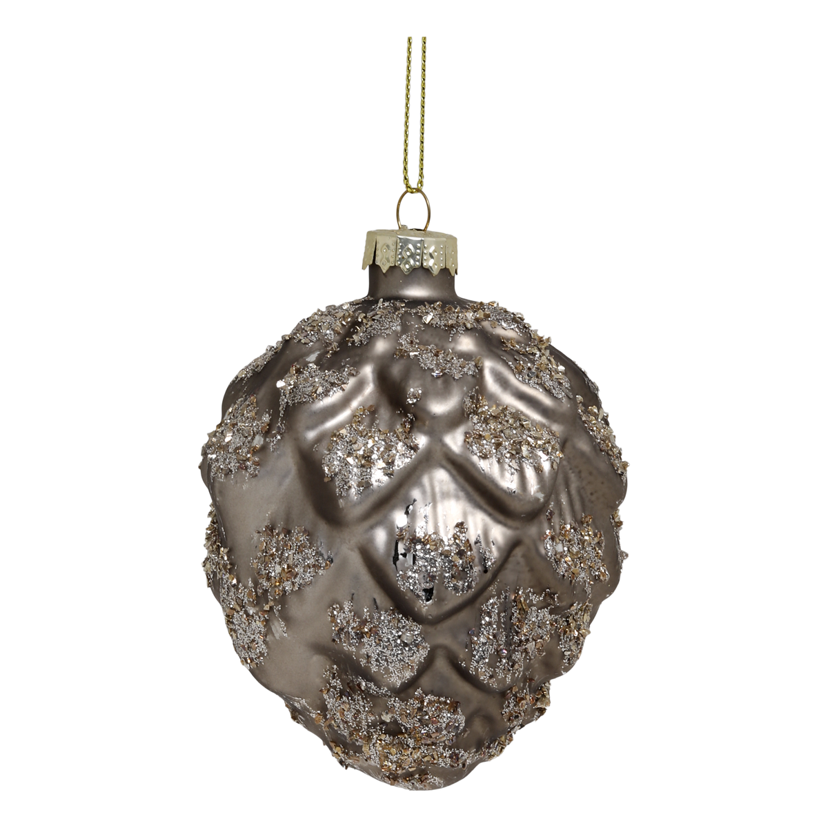 Christmas Bauble H10/D8 cm champagne