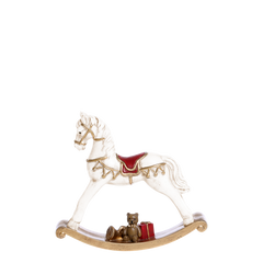 Vintage Rocking Horse H13/L14.5/W3 cm cream