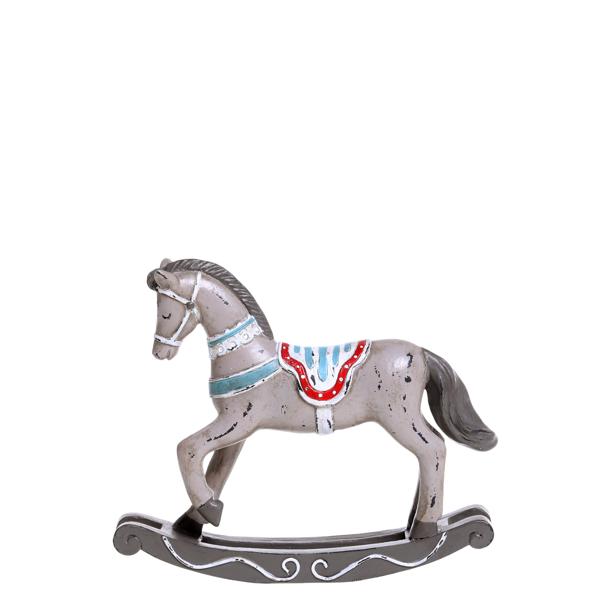 Vintage Rocking Horse H13/L15/W3 cm French grey