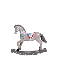 Vintage Rocking Horse H13/L15/W3 cm French grey