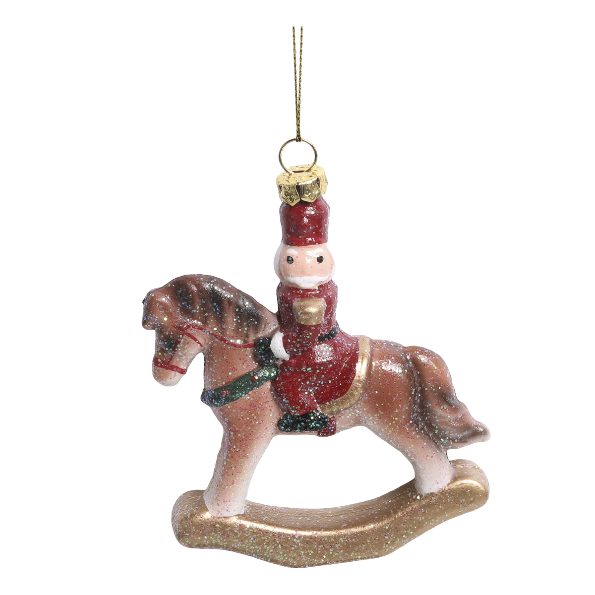 Vintage Rocking Horse H11/L9/W3 cm antique cherry