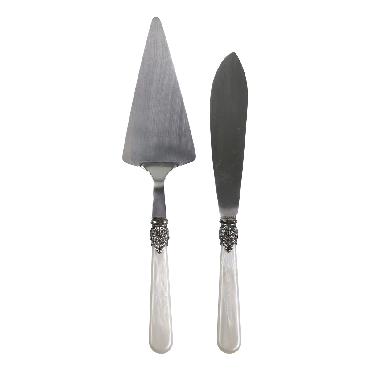 Linas Cake server & knife set of 2 L29 cm antique mother of pearl