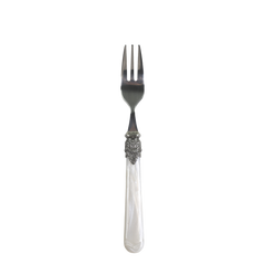 Linas Cake Fork w. silver deco   L17 cm antique mother of pearl