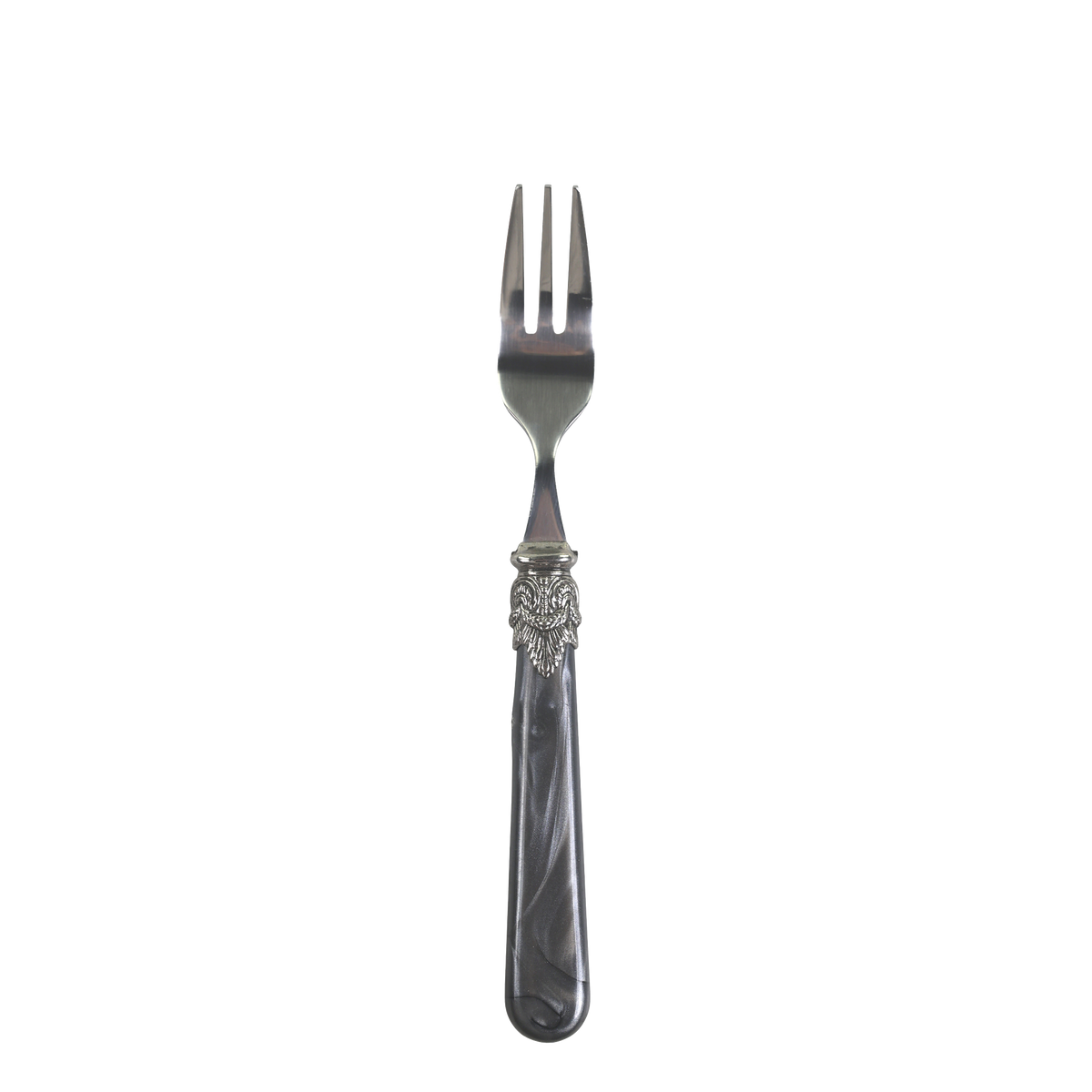 Linas Cake Fork w. silver deco  L17 cm antique coal