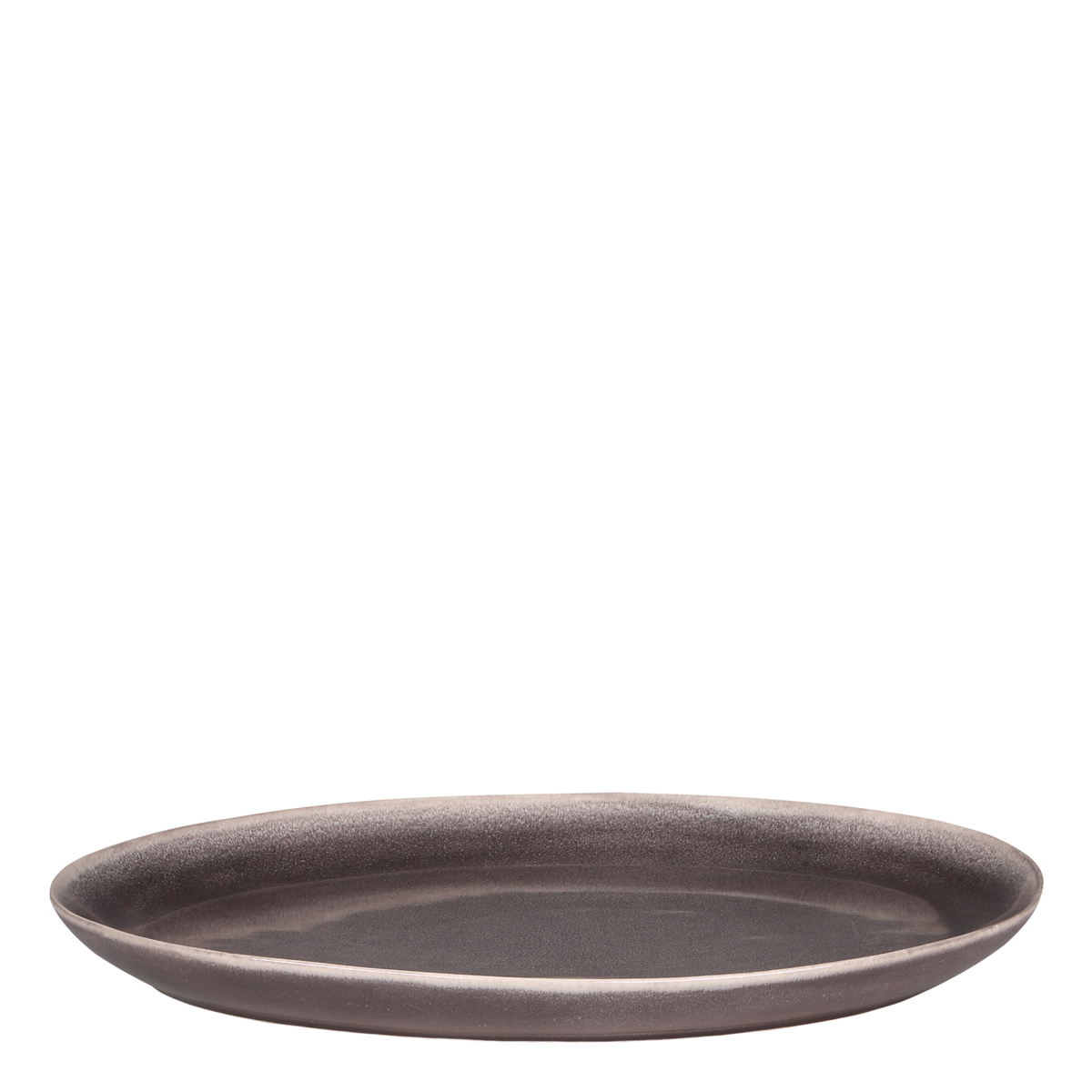 Calais plate oval H3.5/L36/W27 cm coal