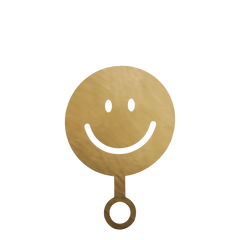 Coffee Stencil Smiley L12.5/W8.5 cm brass