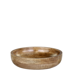 Tours Bowl in wood w. carvings H5/D20 cm nature