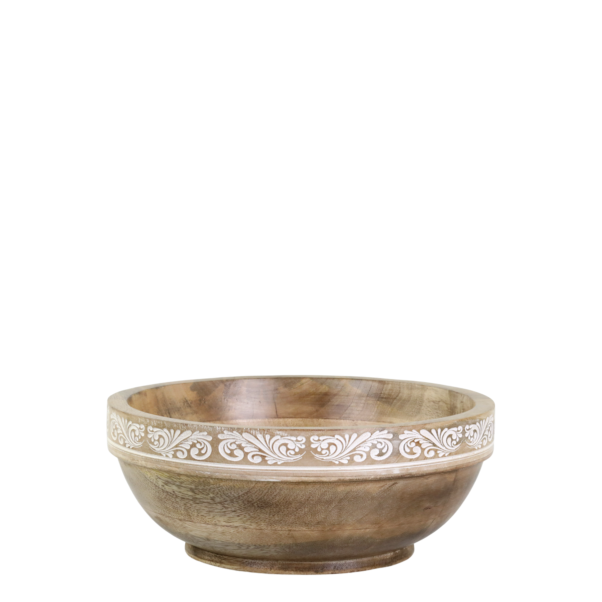 Tours Bowl w. carvings H10/D25 cm nature