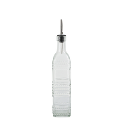 Bottle w. bottle pourer H30/L6/W6 cm clear