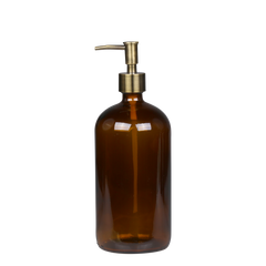 Bottle w. 2 pumps 1000 ml. H26/D9.5 cm mocca