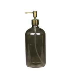 Bottle w. 2 pumps 1000 ml. H26/D9.5 cm coal