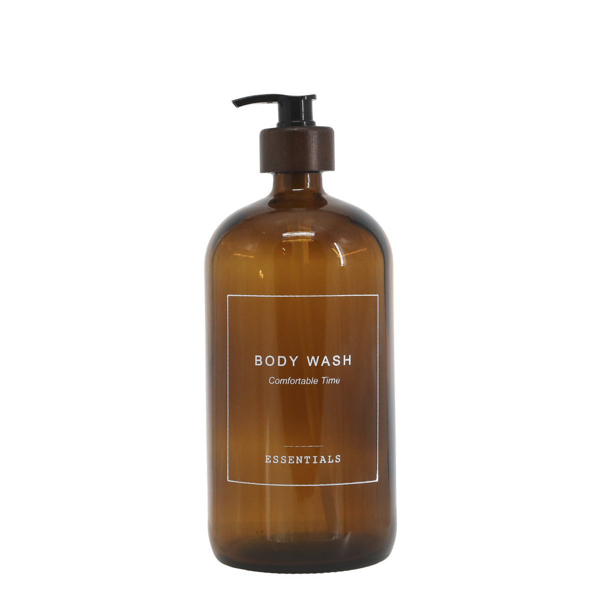 Bottle w. pump Body Wash 1000 ml H25.5/D9.5 cm mocca