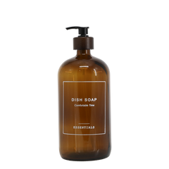 Bottle w. pump Dish Soap 1000 ml H25.5/D9.5 cm mocca