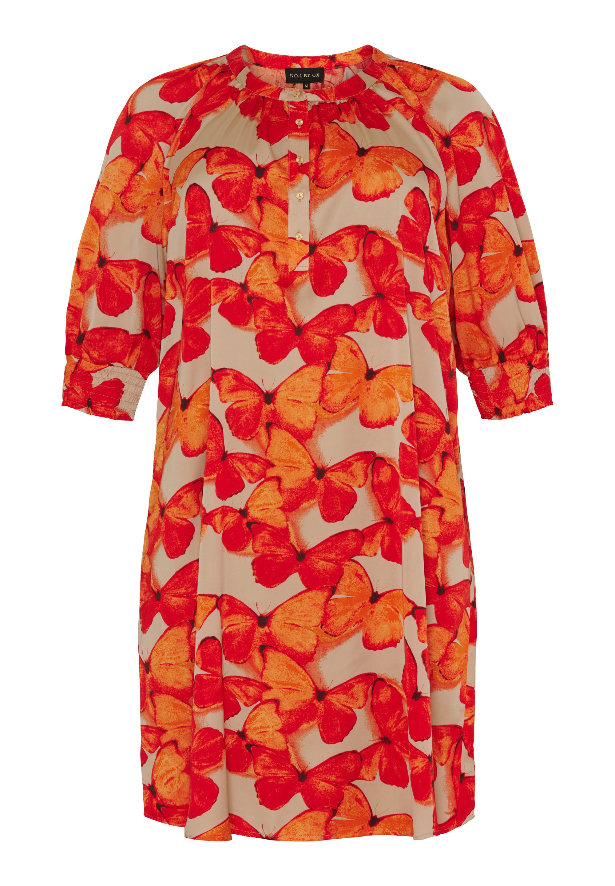 No. 1 By Ox Raglan dress 1/2 sleeves w smock cuffs by No. 1 By Ox