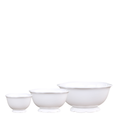 Provence Bowls set of 3 D18 cm white