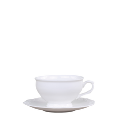 Provence Teacup w. saucer D12 cm white