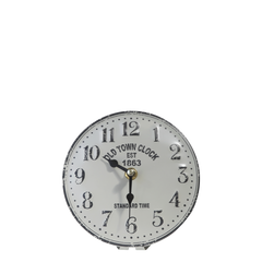 Table Clock H22.5/W15.5 cm grey