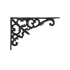 Shelf Bracket H12/L18/W3.5 cm antique black