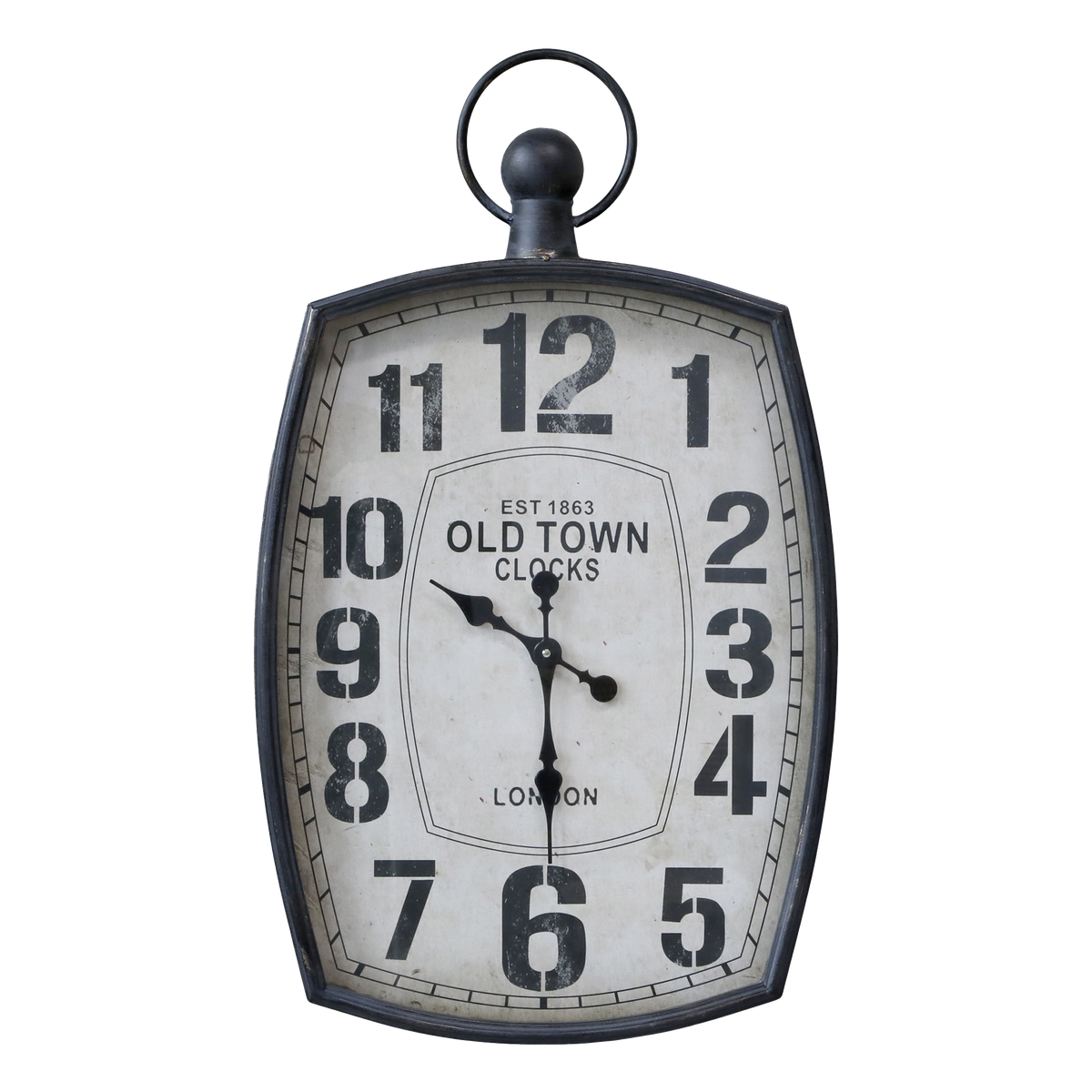 Wall Clock H84/L50/W6.5 cm coal