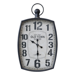 Wall Clock H84/L50/W6.5 cm coal