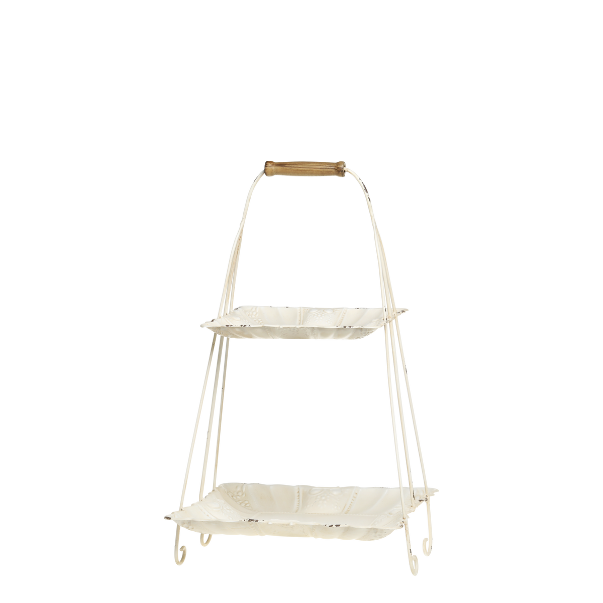 Etagere w. handles H54/L31/W31 cm antique cream