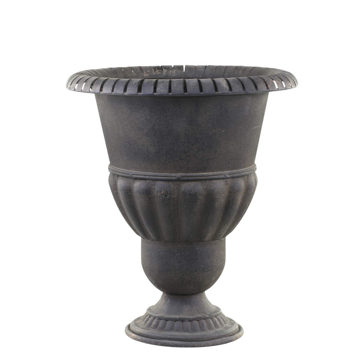 Centrepiece on foot H49.5/D42 cm antique coal