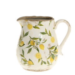 Limone Jug w. lemon motif H20/D16.5 cm cream - Levering til primo maj