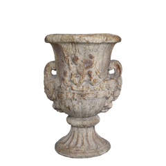 Planter w. décor for deco H75/L50/B48 cm antique cream