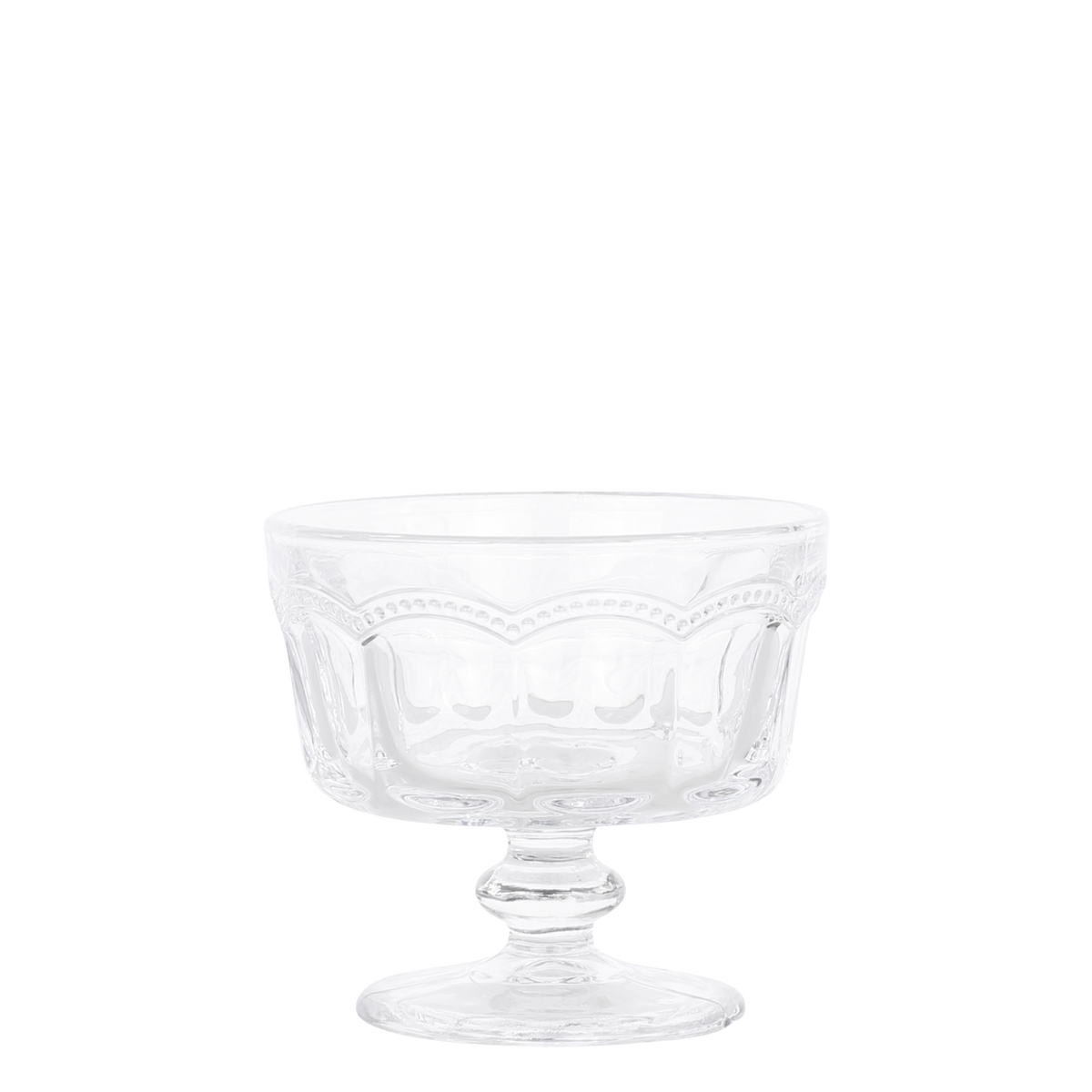 Antoinette Skål på fod m. perlekant, H9/Ø9,5 cm by Chic Antique