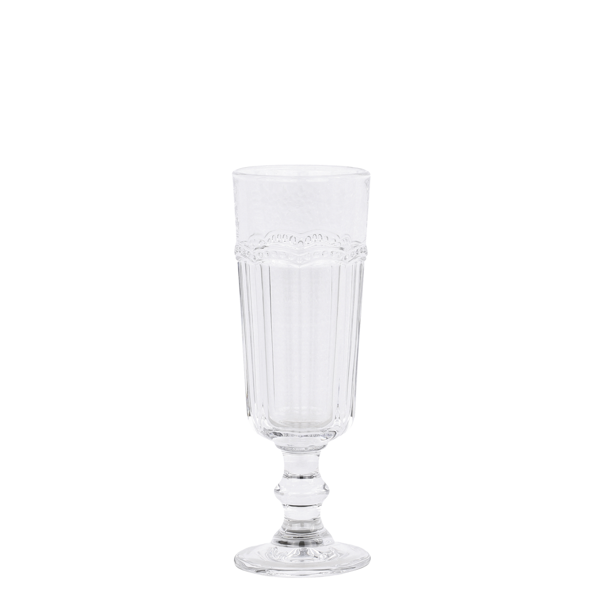 Antoinette Champagne glass w. pearl edge H18/D6 cm