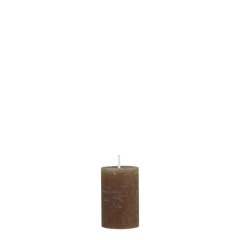 Macon Pillar Candle rustic 16 h H8/D5 cm walnut