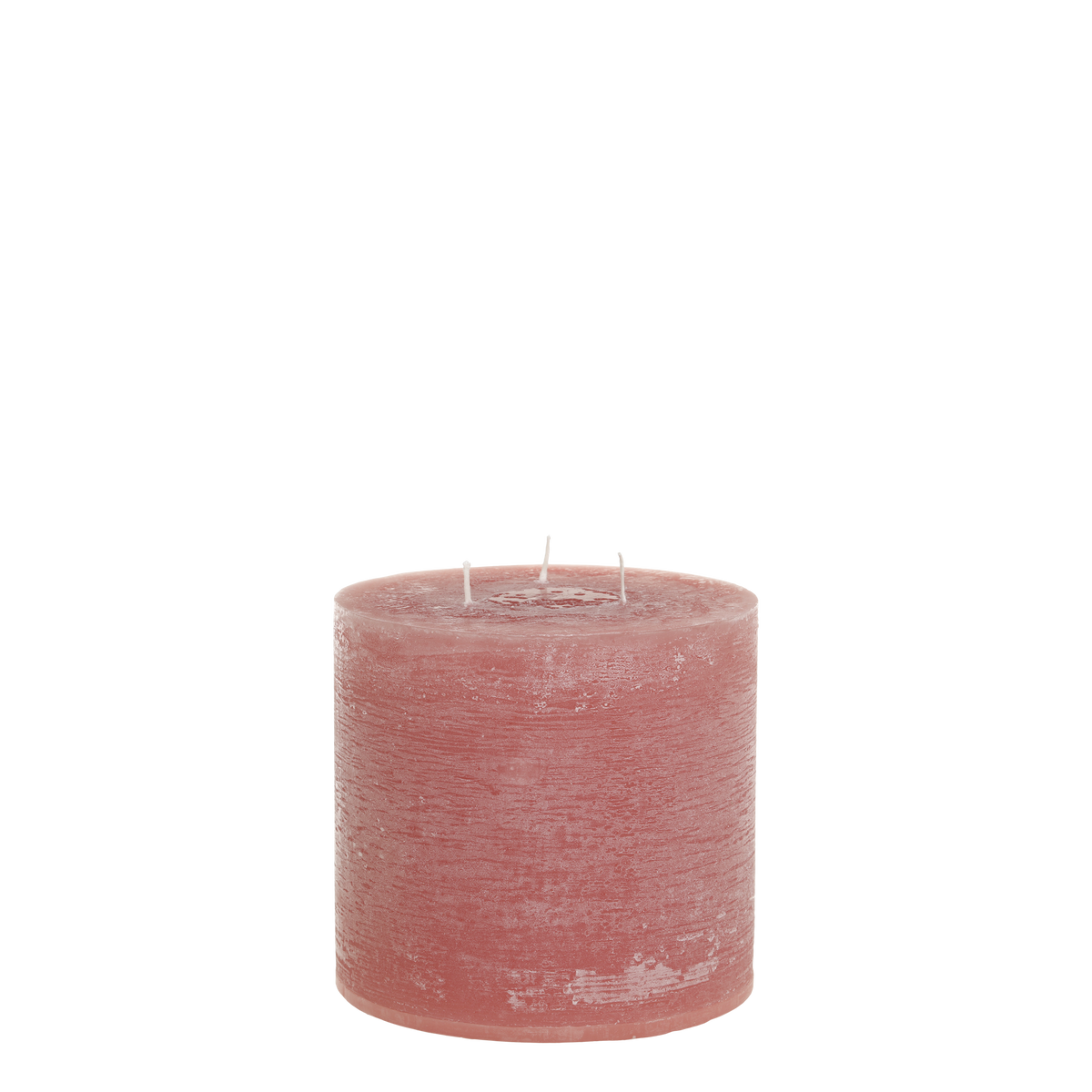 Macon Pillar Candle rustic w. 3 wicks 80 h H15/D15 cm raspberry