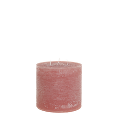 Macon Pillar Candle rustic w. 3 wicks 80 h H15/D15 cm raspberry