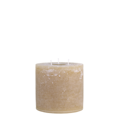 Macon Pillar candle rustic w. 3 wicks 80 h H15/D15 cm honey