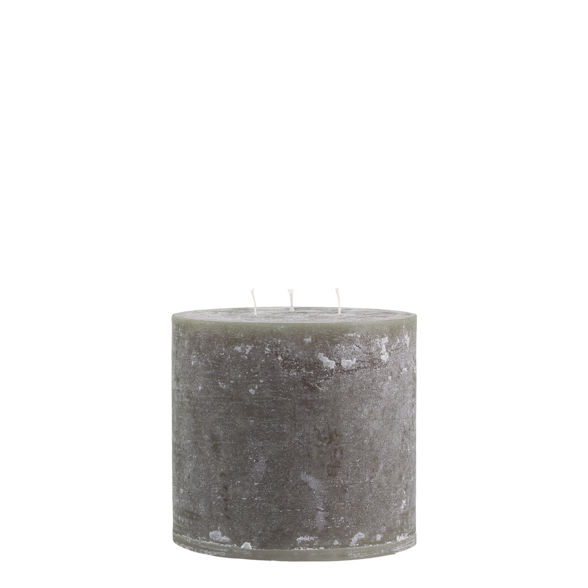 Macon Pillar candle rustic w. 3 wicks 80 h H15/D15 cm olive