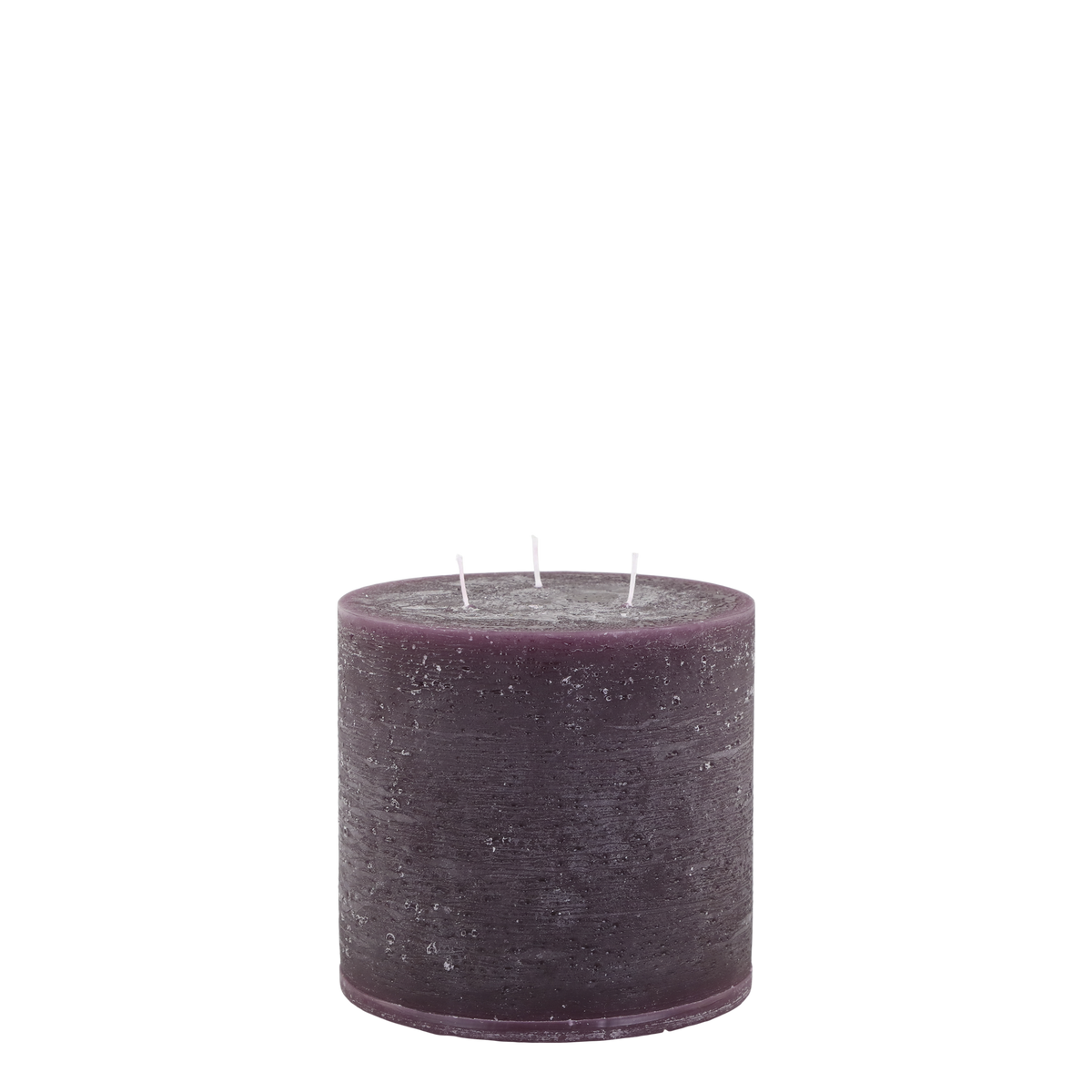 Macon Pillar Candle rustic w. 3 wicks 80 h H15/D15 cm plum