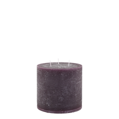 Macon Pillar Candle rustic w. 3 wicks 80 h H15/D15 cm plum