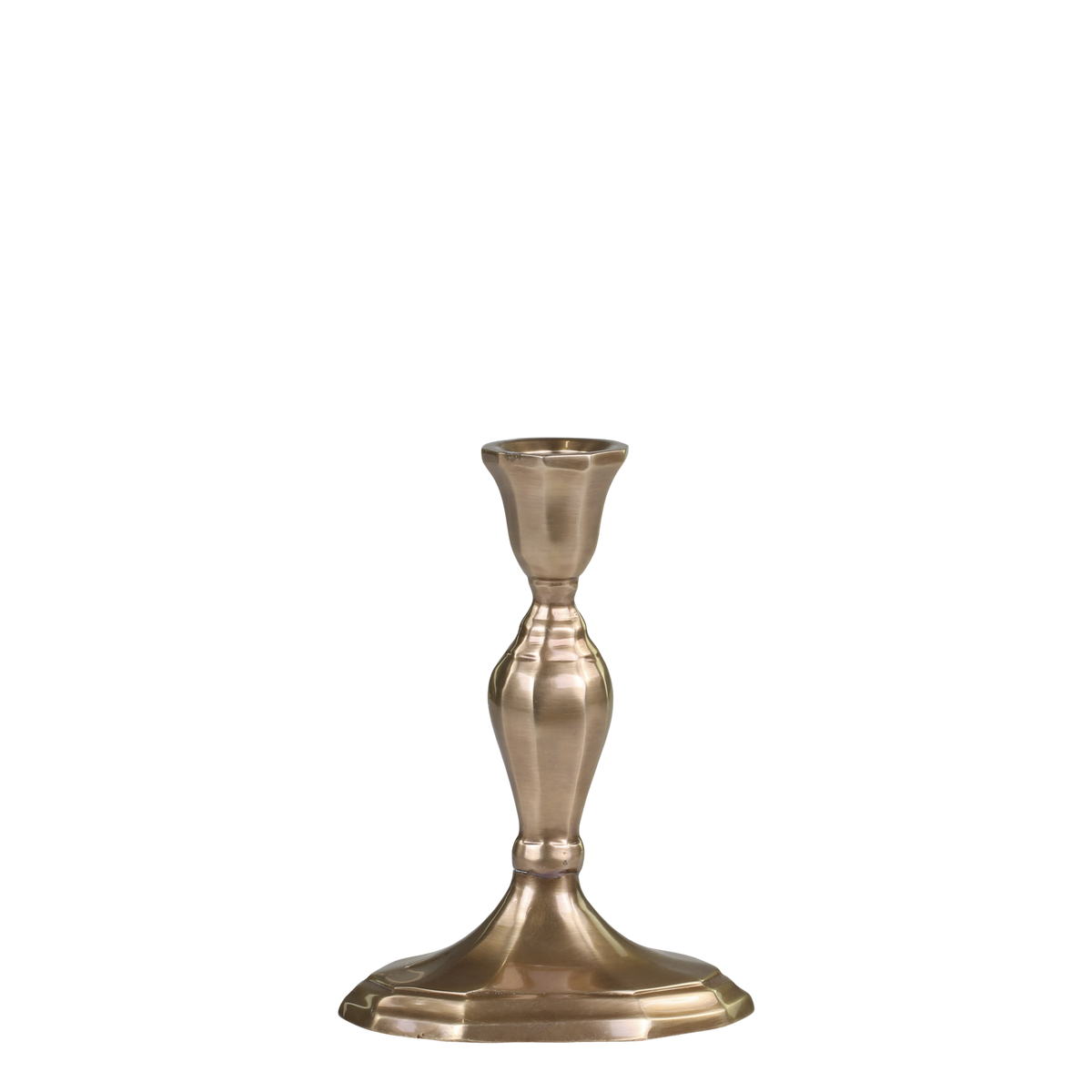 Candlestick brass H15/L10.5/W7 cm antique brass