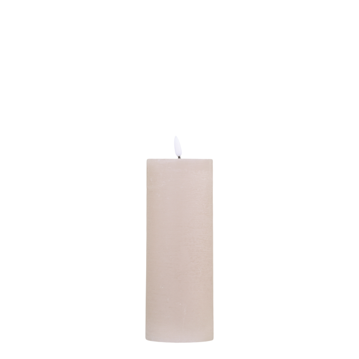Bloklys LED 20x7,5 cm støvet rosa by Chic Antique