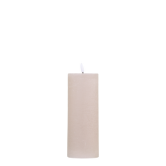 Bloklys LED 20x7,5 cm støvet rosa by Chic Antique