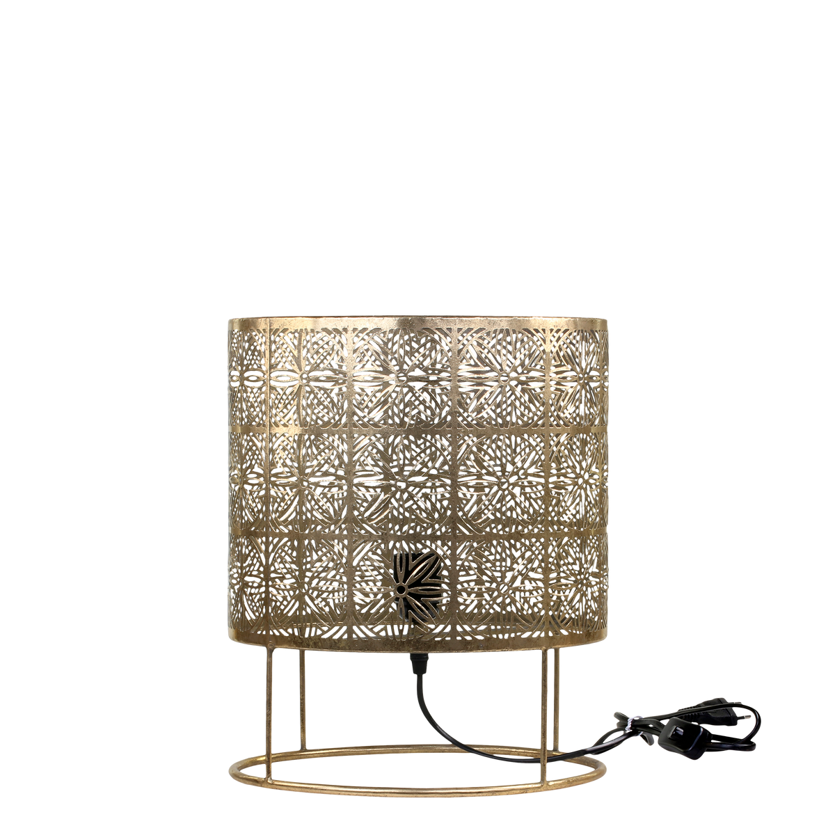 Lamp w. pattern H36/D30 cm antique brass